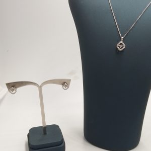 WHITE GOLD DANCING DIAMOND SET